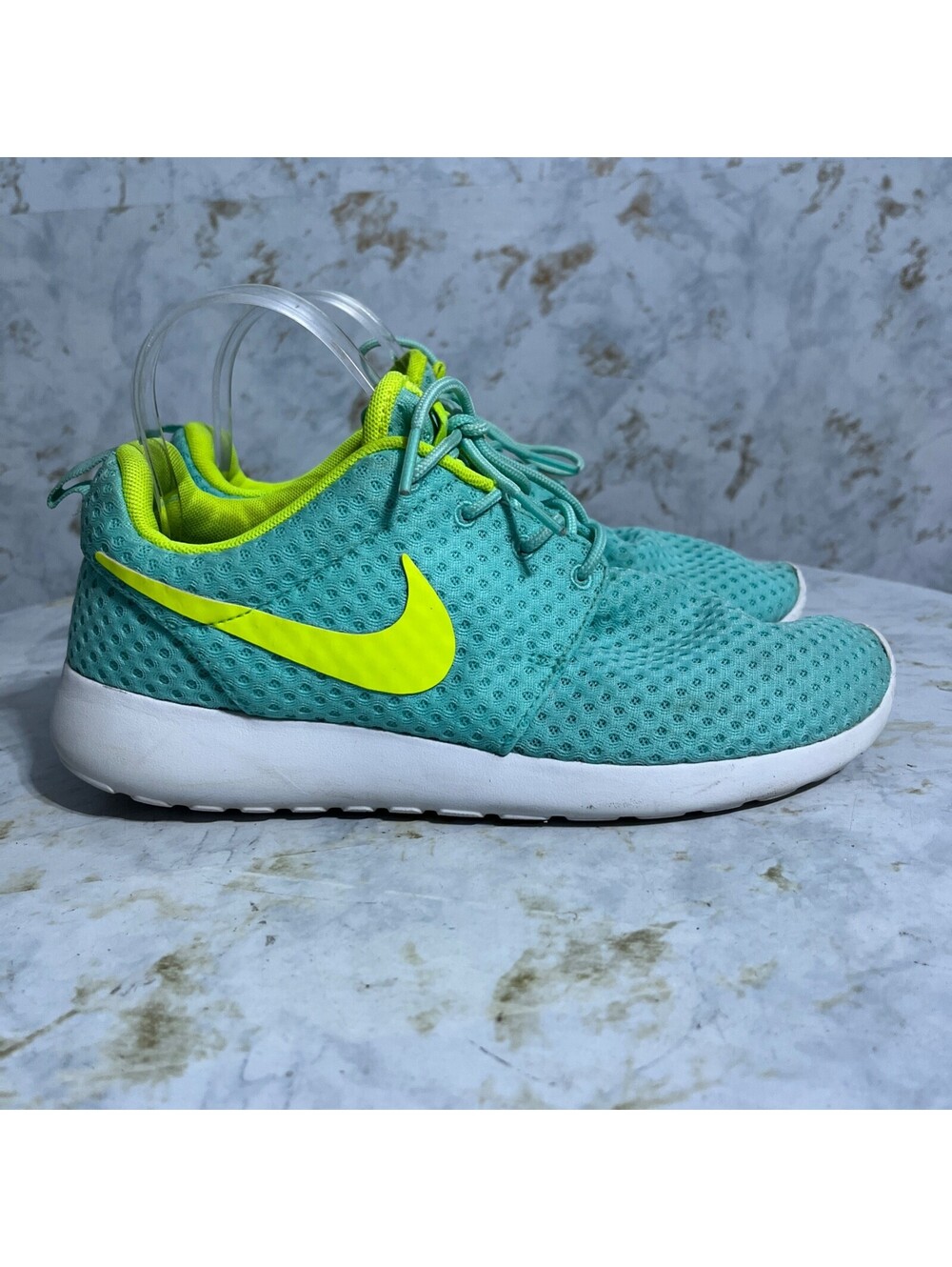 Nike Roshe Run Women's Sz 8.5 Running Shoes Blue Green Athletic Trainer Sneakers